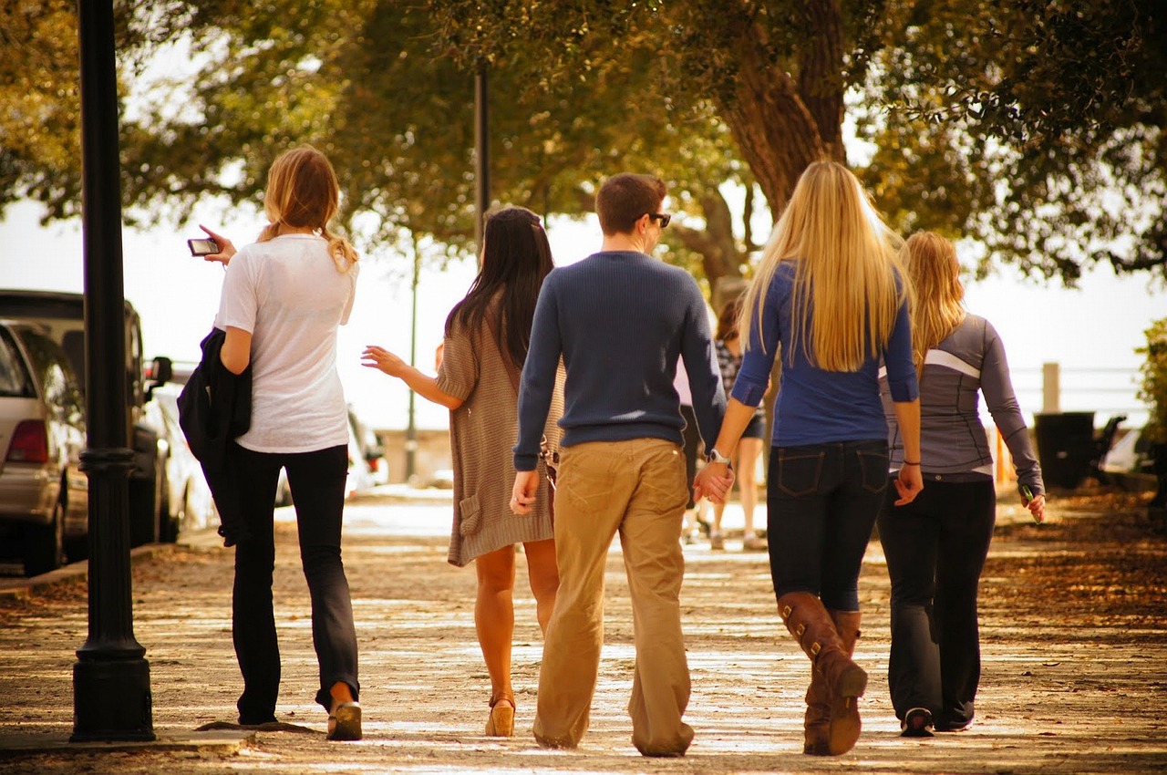 Friends, group, people, day out, park, strolling, walking, long hair, blonde, women, hair, female, young, friends, friends, friends, friends, friends, group, walking, walking